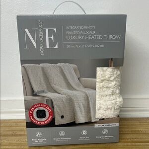 Never Ooened - Noble Excellence Cream Luxury Heated Throw